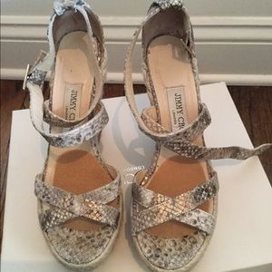 Jimmy Choo Wedge Sandals, size 7.5